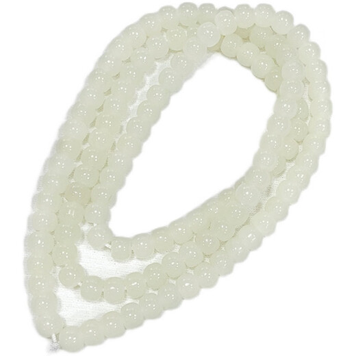 
Xuanshi authentic Hetian jade chain Xinjiang white jade old bead bracelet hanging chain lychee white multi-ring bracelet SN13796x7m 5x6mm