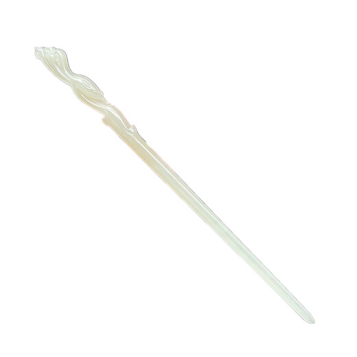 Wanbaozi Phoenix Hairpin Headband Hair Accessories Hetian Jade Blue and White Jade Phoenix Head Jade Hairpin Ancient Style Hanfu Hairpin Simple Hairpin