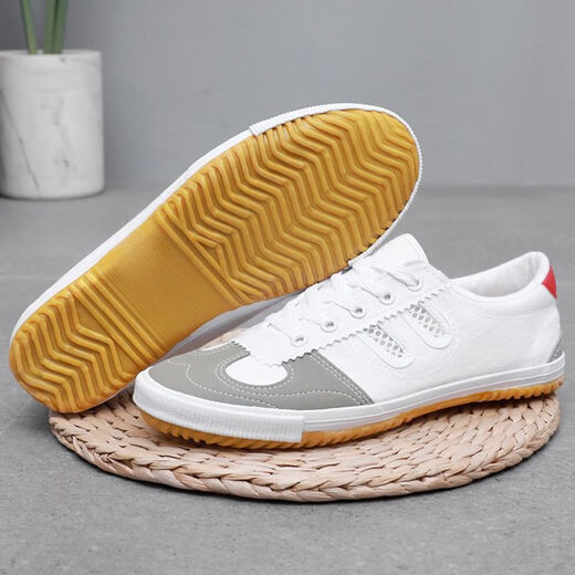 
Pisces Rabbit (SHUAGNYUTU) volleyball shoes beef tendon soles martial arts shoes men and women canvas shoes sports shoes track and field running shoes non-slip breathable wear-resistant main picture model 42 inner length 260