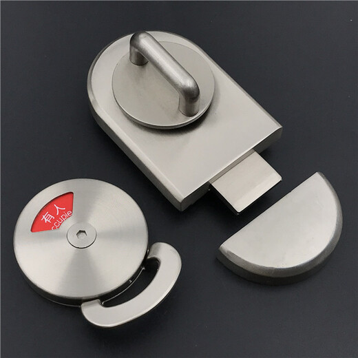 Aoyan Laicheng's public toilet latch lock bathroom partition 304 stainless steel indicator lock partition hardware occupied or unoccupied door lock