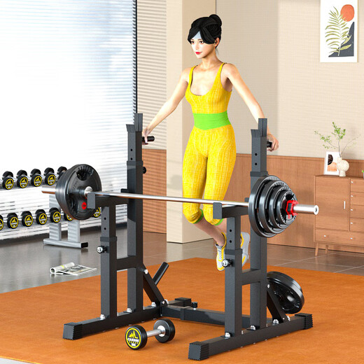 Aichen Langhantel-Squat-Rack, multifunktionales Bankdrücken-Rack, Heim-Fitnessgeräte-Set, integrierte Langhantel-Rack, verstellbare Hantelbank, multifunktionales Squat-Rack (14 Verstellplätze)