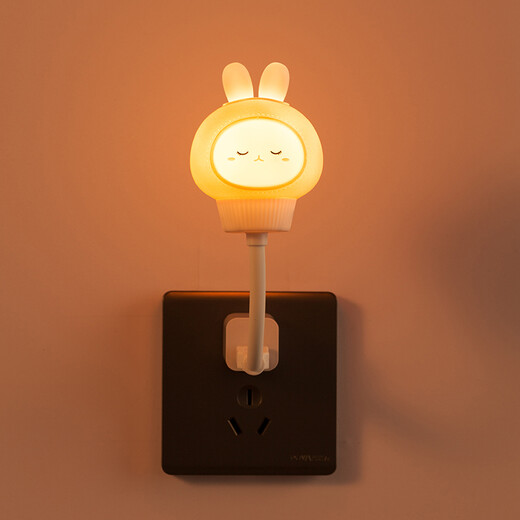 创意LED小夜灯USB直插灯插电夜灯卧室床头氛围照明灯教师节送老师男女朋随伴手礼生日小礼物公司礼品 USB小兔灯