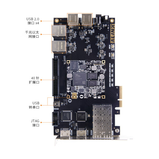 
ALINX Black Gold XILINX FPGA Development Board zynq7015 Development Board 7000 XC7Z015 Industrial Vision PCIE Video Image Processing HDMI Fiber Ethernet Transmission AX7015B AN9767 Acquisition Package