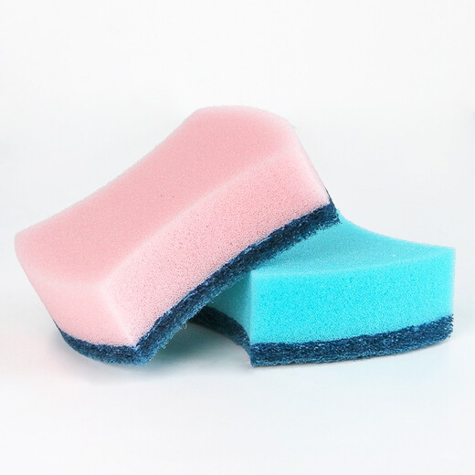 Miaojie AG+ antibacterial dishwashing sponge, scouring pad, kitchen household double-sided pot and dishwashing tool, magic wipe cleaning block, 2 packs of 10 pieces