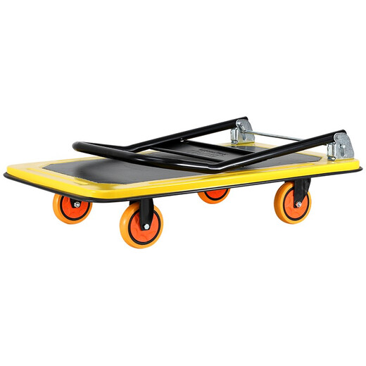 Tesoro en movimiento (BYB) Pequeña placa de acero de acero camión de camión de cama plana camión remolque de camión 90x60 cm de carga 800Jin [Jin equivale a 0.5 kg] HW6200