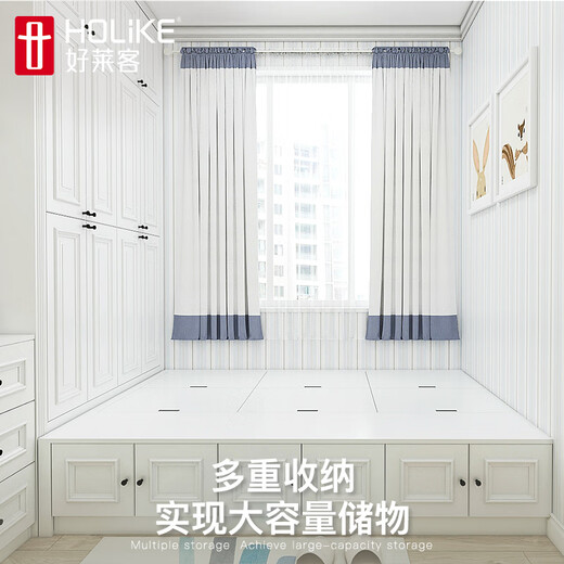 Holike tatami bed customization bedroom tatami wardrobe bed cabinet integrated bookcase desk furniture combination whole house customization custom gold