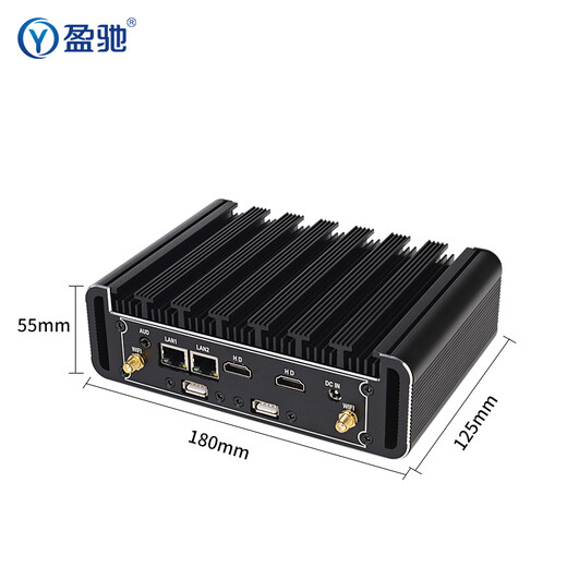 Yingchi mini industrial control host dual HDMI high-definition port dual network port dual serial port micro computer small host embedded small desktop industrial computer i3 4005U + 4G memory + 128G solid state drive