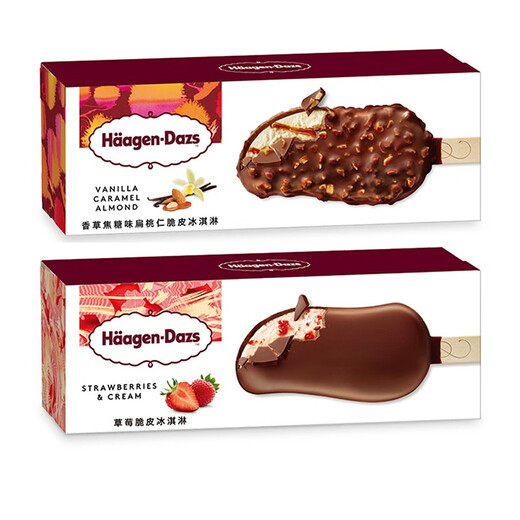 哈根达斯（Haagen-Dazs）24盒哈根达斯脆皮条冰淇淋盒装香草巧克力味雪糕法国进口 香草味*24盒(1656g)