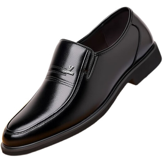 Yierkang Zapatos de cuero y transpirable Negocios Formal Wear Forma de goma sin deslizamiento SUGERA SUGRADO DE CUERO SOFT SEA MEDIA Y ADICIONALES DE DADA 212 6626 NEGRO 47