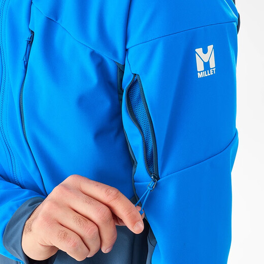 觅乐MILLET觅乐 男款软壳衣徒步登山滑雪攀岩防风防水透气保暖MIV9905 N3176—牛仔蓝/浅蓝 S