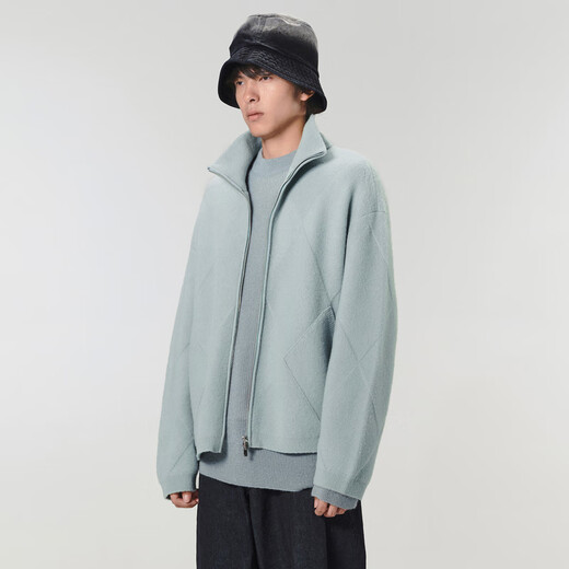 Sketch Autumn and Winter New Sweater Simple cómodo Cardigan Chaqueta Cardigan Design Oficial Commuter Sweater 363 Slate Verde M