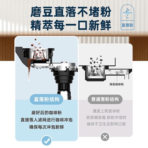 松下（Panasonic）美式咖啡机研磨一体家用全自动 豆粉两用 自动清洁 智能保温 咖啡壶 新冰咖啡功能蓝色NC-A702