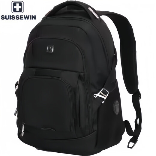 SUISSEWIN Swiss backpack saber business commuting large capacity water-proof computer backpack fashion student internet celebrity bag black 9923 classic model
