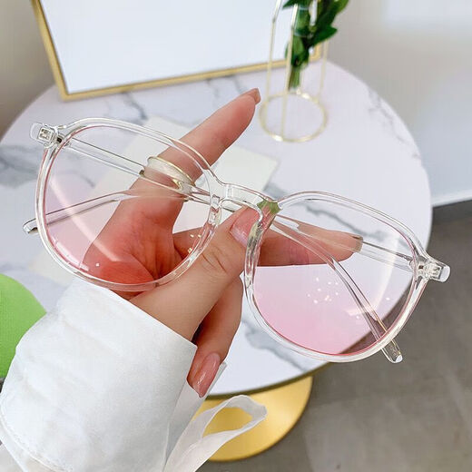 
New blush finished glasses for women's trendy Douyin Internet celebrity without makeup black frame high-value blush glasses new product 15911 black frame (metal sub) blush sheet (no quantity)
