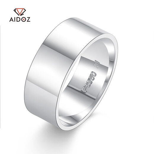 Aido diamond pt950 platinum ring men's fine platinum wide solid thick thick ring 23# 10.0-10.2g face width about 8.0mm