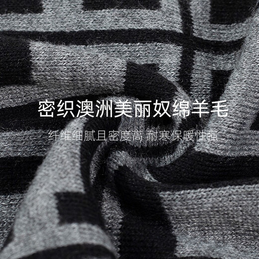 瓦罗澜男士围巾冬季加厚保暖高档百搭羊毛送男友生日礼物韩版简约学生潮 WA-7777咖色