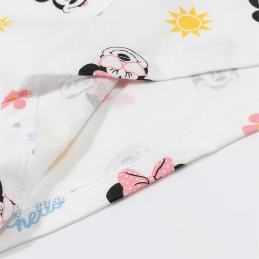Disney Children's Clothing Boys 'T-Shirt Disney Baby Serie Cartoon Komfortable atmungsaktive kurzärmelige T-Shirt 212S1502 Weißer Hintergrund Reis 140