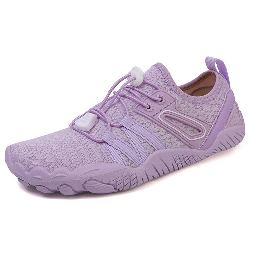 
RZWOLF indoor fitness shoes for men and women skipping rope shoes for non-slip treadmill shoes for gym yoga five-finger comprehensive training shoes for people Y717 light purple (standard sports code) 36