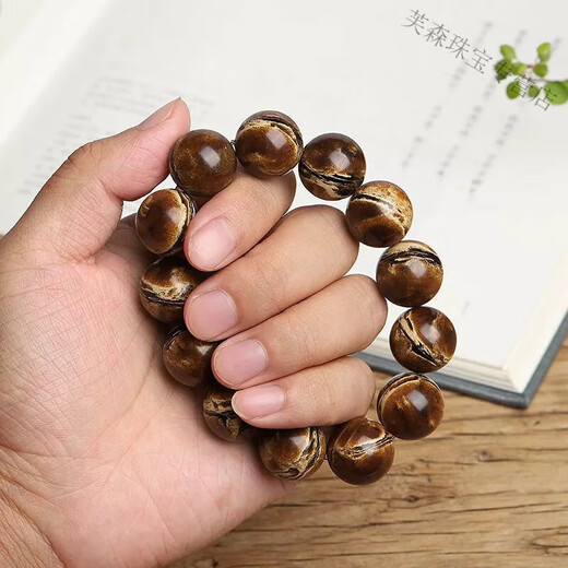 SNQP Burmese root amber bracelet, amber beeswax, enchanting cave honey boutique bracelet, round beads for men and women, amber ornaments, 11*12 old type barrel beads, certificate can be issued, fidelity root amber has rosin, fluorescent floating salt water