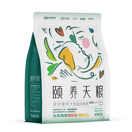 耐威克（Navarch）全价狗粮 颐养天粮烘焙鲜肉老年犬狗粮 7岁以上老龄犬通用狗粮 1.6kg（24年7月）