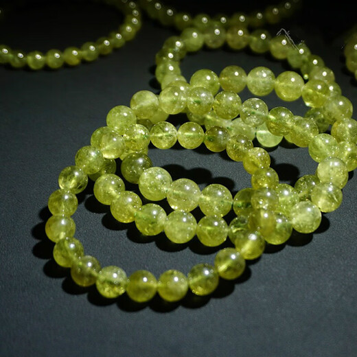 DRJEFUN natural tsavorite garnet green crystal bracelet bracelet for men and women apple green 47#9.0MM