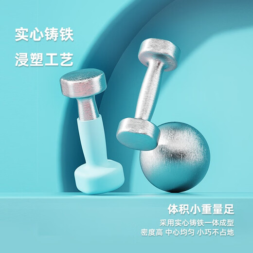 Langwei dumbbell men's arm training children's fitness household cast iron dumbbell exercise small dumbbell indoor fitness cherry blossom powder 1kg*2 only