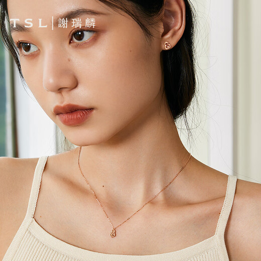 Xie Ruilin (TSL) 18K gold necklace lucky guardian gourd color gold clavicle chain BD537-BD538 BD537-gourd