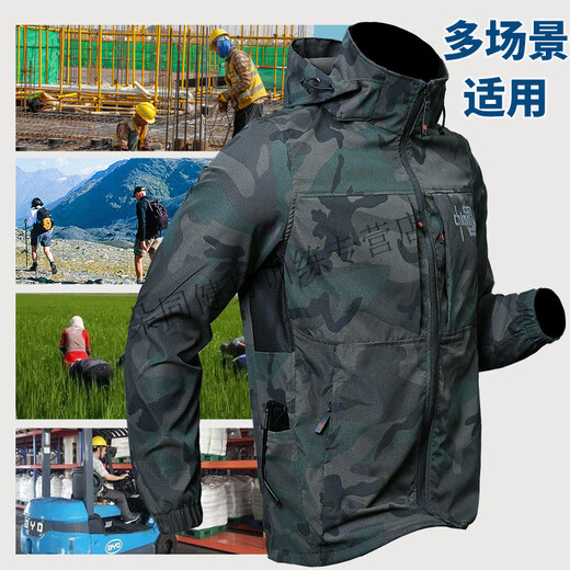Qiandeng Summer Grid de secado rápido herramientas elásticas de desgaste Ropa de trabajo delgado de trabajo al aire libre