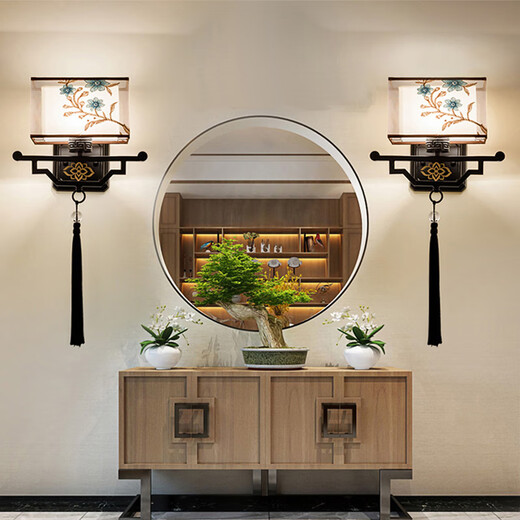 CLCEY new Chinese-style sound and light control human body sensing wall light intelligent voice control living room bedroom staircase aisle LED lamp 6636-regular model