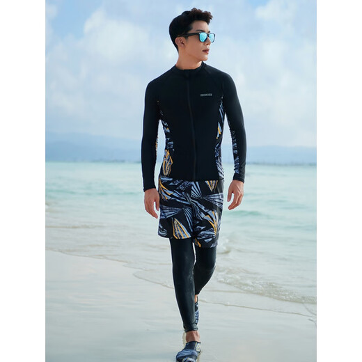 Shunhe Kangya Motorboat Quick Drying Suit Large Size Wetsuit Suit New Men's Wetsuit Split Long Sleeve Pants Sun Protection Quick Drying 2015 Men's Three-piece Swimming Cap L L