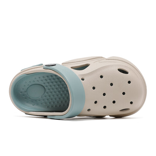 Babudou children's shoes boys' summer soft-soled clogs children's slippers 117542169 light hemp gray/water moon blue 34-35