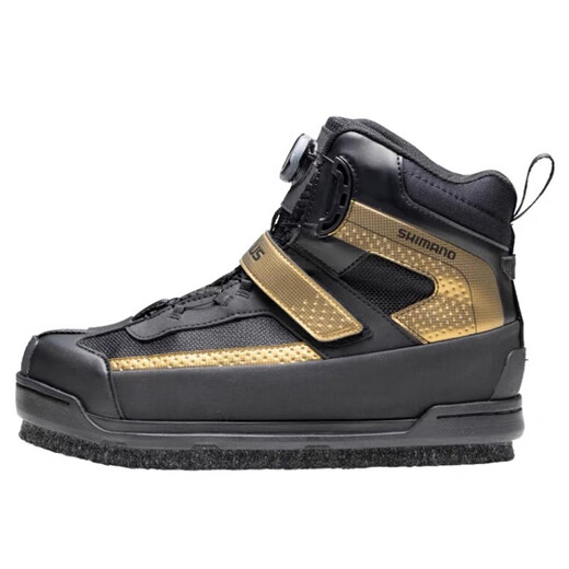 SHIMANO's new Shimano FS-175U waterproof and breathable felt fishing shoes, black gold 43/265