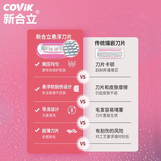 Xinheli portable artifact shaving knife, 5-layer suspended blade imported from Germany, suitable for men and women, 1 knife holder, 1 knife head, 1 special storage box