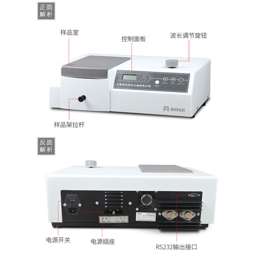 IDEC Shanghai Jinghua UV-visible Spectrophotometer 721 Laboratory Spectrum Analyzer 722N/722S/723PC722N