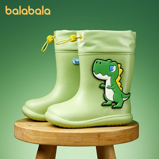 Balabala children's rain boots non-slip boy baby rain boots boy toddler outdoor water shoes men's waterproof rubber shoes cartoon cute