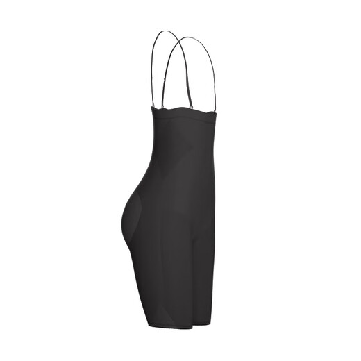 LeonisaLeonisa plump buttocks and belly pants for women, shaping waist and hip lifting pants, high waist mesh postpartum beauty legs four seasons body pants 12807 high waist five-point pants (black) L
