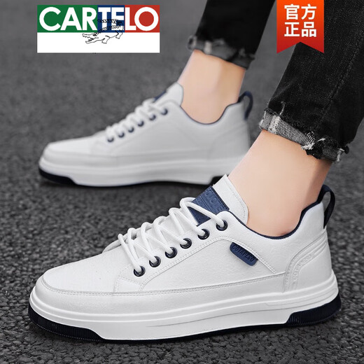 Cartelo 2025 Neue wasserdichte Herrenschuhe Herbst Internet Promi Casual Schuhe Koreanische Version Vielseitige trendige Arbeit und Arbeit trendy Schuhe 9925 Schwarz 39