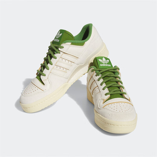 阿迪达斯 （adidas）三叶草鞋新款 FORUM 84 LOW 男女同款经典复古运动休闲板鞋 FZ6296「乳白绿」 44码鞋头色差 44.5 (275mm)