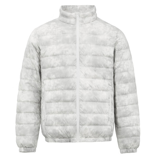 
Snow Fly [Off-season Clearance] New autumn and winter style thin down men's zipper pocket windproof cuffs warm autumn down white gray smudge 9T30 L 175/92A