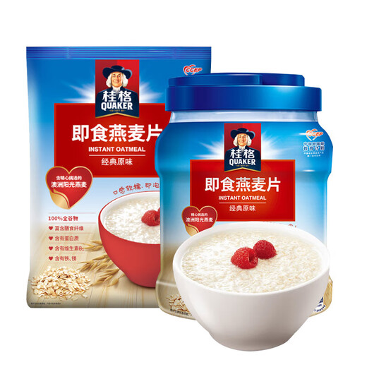 桂格即食燕麦片原味1000g谷物冲饮早餐速食免煮营养代餐早餐小吃 特惠 特惠燕麦片1478gX1袋