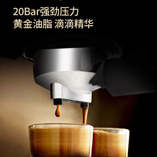 高泰高泰CM6628意式半自动咖啡机家用小型蒸汽式打奶泡高压萃取煮浓缩 宝石红