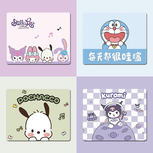 三色猫（SFMCEMQ） 可爱熊大号鼠标垫女生卡通软垫办公娱乐宿舍学习加厚锁边电脑书桌垫护腕垫 5009草莓熊 30厘米x25厘米x3毫米