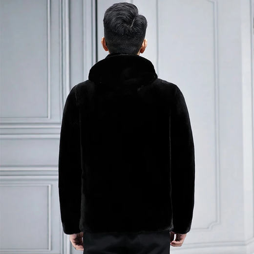 
Muqiantang mink coat men's coat short hair large size real mink coat men's fur hooded zipper Danish mink hooded 5XL Recommended weight 175Jin[Jin equals 0.5 kg]-185Jin[Jin equals 0.5 kg]