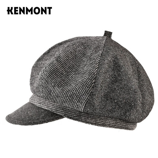 CARMONE PRINCIPIA Boina resistente al viento Gat de lana octogonal Hombo de pintor japonés Autumán y invierno Sombrero de ala corta 5125 gris de 57.5 cm