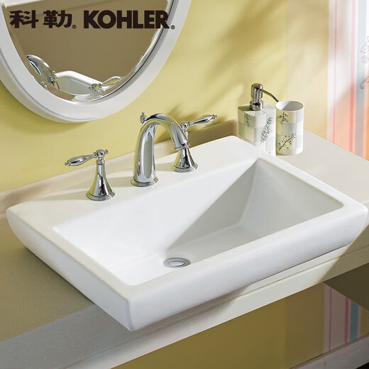 科勒（KOHLER）PARLIAMENT派丽蒙时尚碗盆台上盆脸盆14715 14715X-8-0三孔
