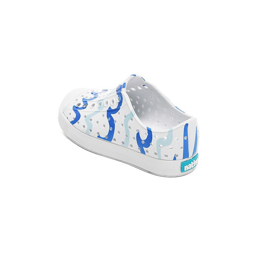 
NATIVE hole shoes men and women same style summer new product wave print children's beach sandals blue wave white 25