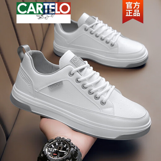 Cartelo 2025 Neue wasserdichte Herrenschuhe Herbst Internet Promi Casual Schuhe Koreanische Version Vielseitige trendige Arbeit und Arbeit trendy Schuhe 9925 Schwarz 39