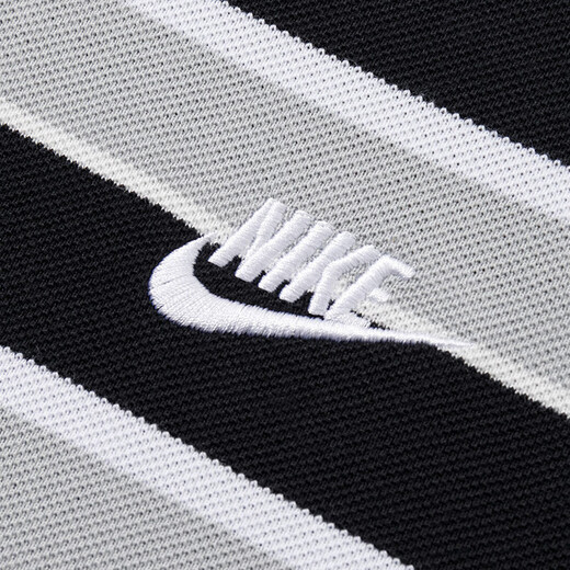 Nike (Nike) T-Shirt Herren 2024 Herbst Herbst Herren kurzärmeligte Revers-Polo-Hemd atmungsablöschbares lässiges Tennis weiße Baumwolle Kurzärmelige Männer FN3897-010 Schwarz/Weiße Streifen 2xl