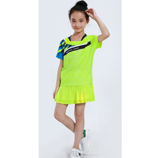 New Children's Badminton Uniformanzüge für Männer und Frauen Grund- und Sekundarschüler Trainingwettbewerbe Bingbing Uniformen Gesprächte gedruckte Kinderuniformen für Uniformen von Teenagern und Kindervolleyballuniformen, die schnell atmungsaktivtrocknen und schweißtreibende 3879b Mädchen rotes Kurzrock 2xl