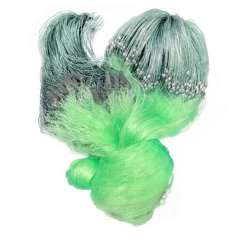Green silk fishing net hanging net, wire mesh fishing net, floating net, fish net, three-layer sunken net, 100 meters crucian carp net, weighted net hanger, 1.5 meters high, 3 fingers, 100 meters, three-layer green silk sunken net